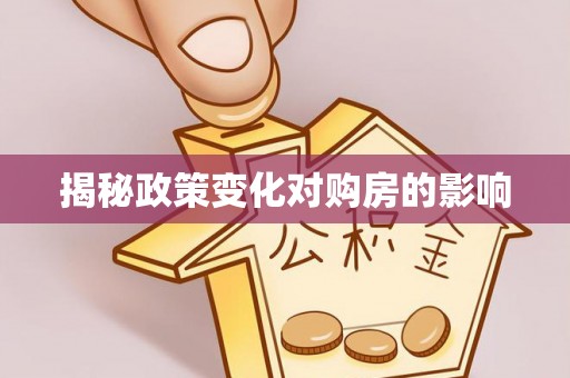 衡南揭秘政策变化对购房的影响