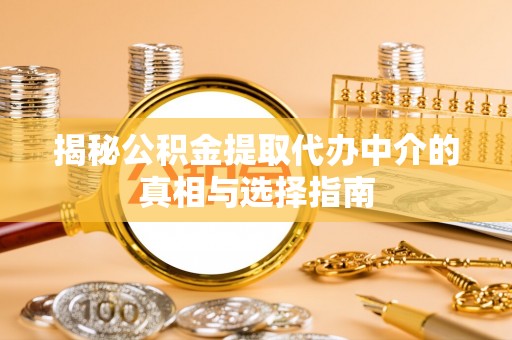 衡南揭秘公积金提取代办中介的真相与选择指南