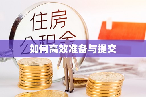 衡南如何高效准备与提交